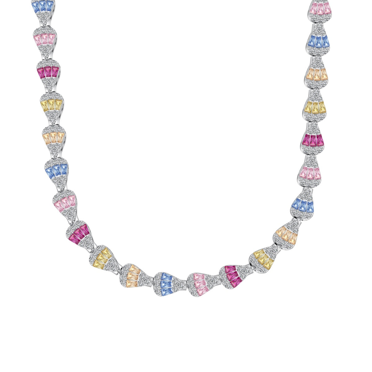[Mirelle Jewelry]Radiant Colorful Rainbow Necklace