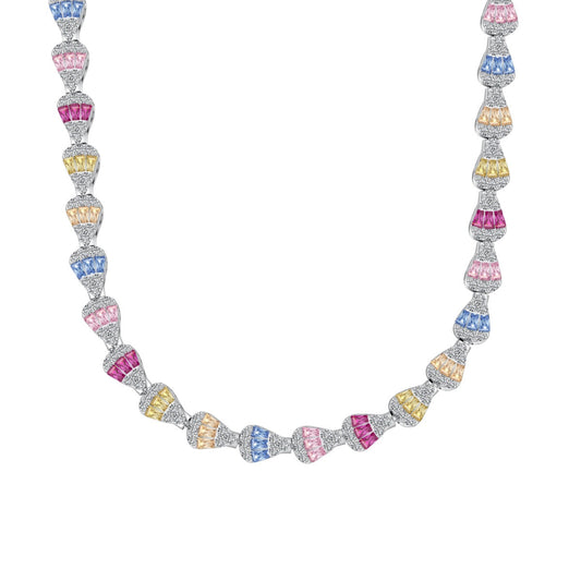 [Mirelle Jewelry]Radiant Colorful Rainbow Necklace