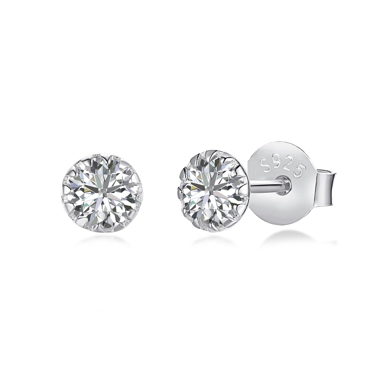 [Mirelle Jewelry]Sparkling Colorful Round Shape Earrings