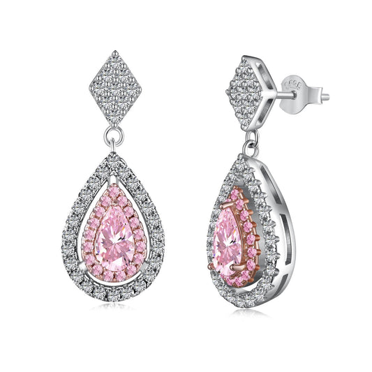 [Mirelle Jewelry]Ornate Delicate Water Drop Shape Banquet Earrings