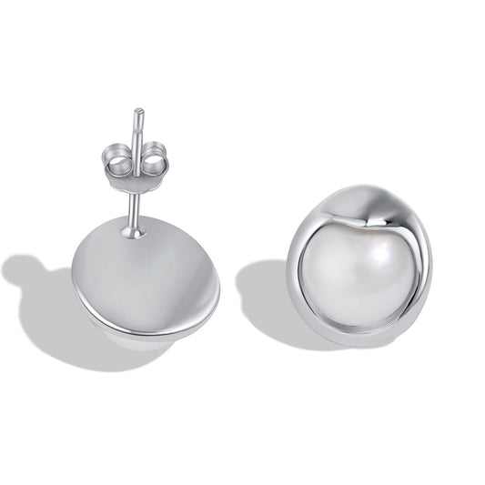 [Mirelle Jewelry]Dainty Bread Pearl Earrings