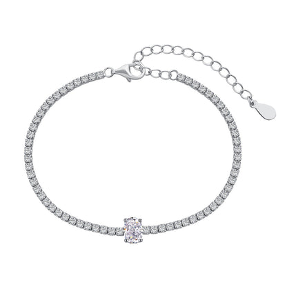 [Mirelle Jewelry]0.75 Carat Exquisite Oval Cut Daily Bracelet