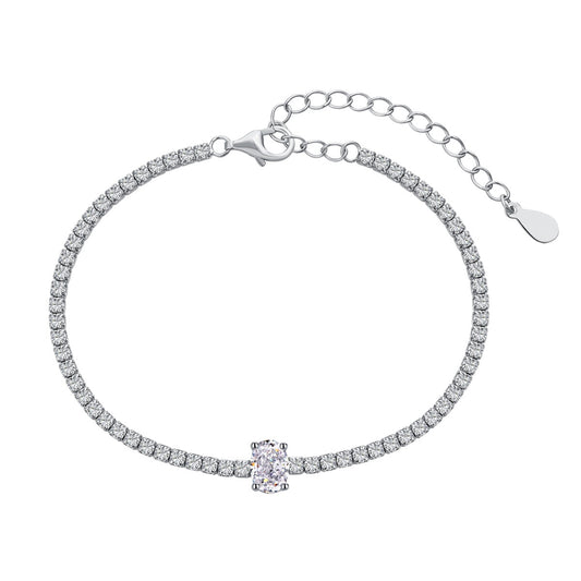 [Mirelle Jewelry]0.75 Carat Exquisite Oval Cut Daily Bracelet