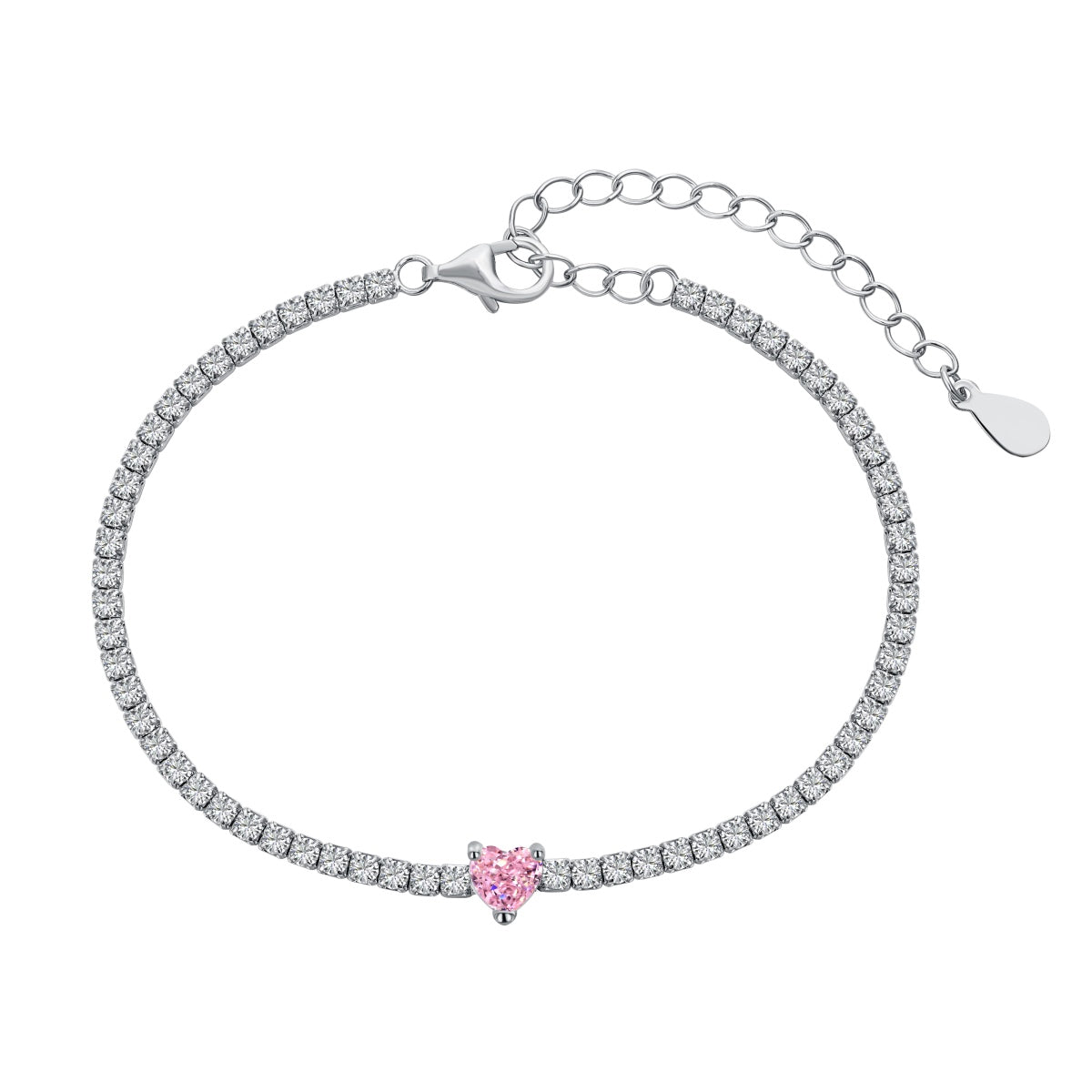 [Mirelle Jewelry]0.5 Carat Elegant Romantic Heart Shape Lover Bracelet