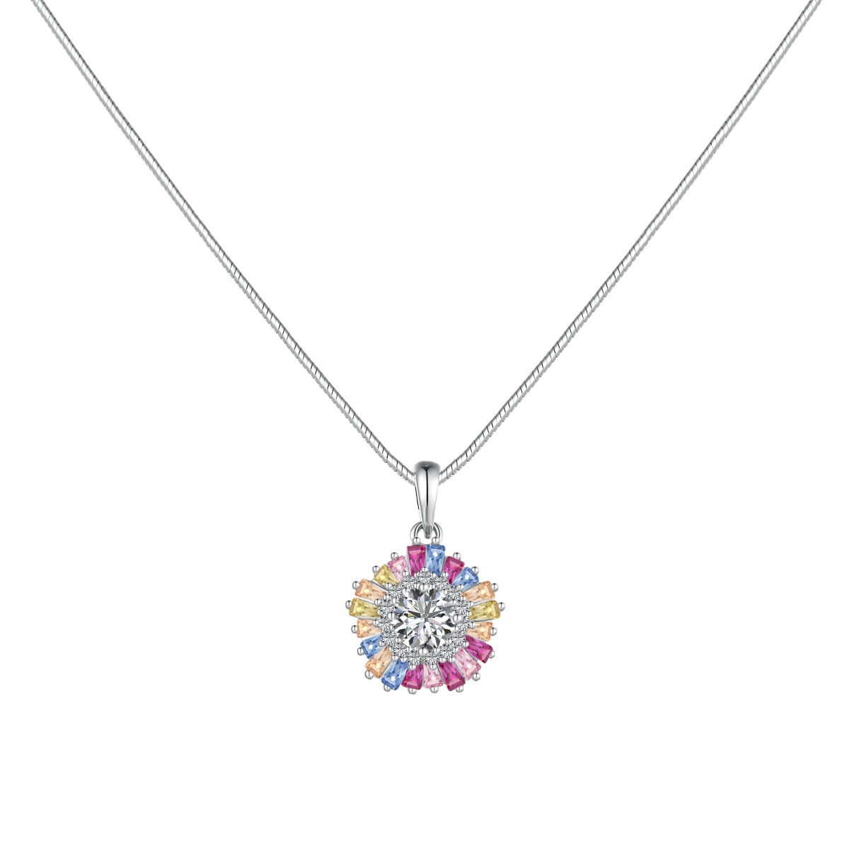 [Mirelle Jewelry]Charming Flower Colorful Necklace