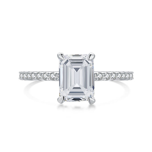 [Mirelle Jewelry]2.0 Carat Scintillating Ornate Radiant Cut Party Ring