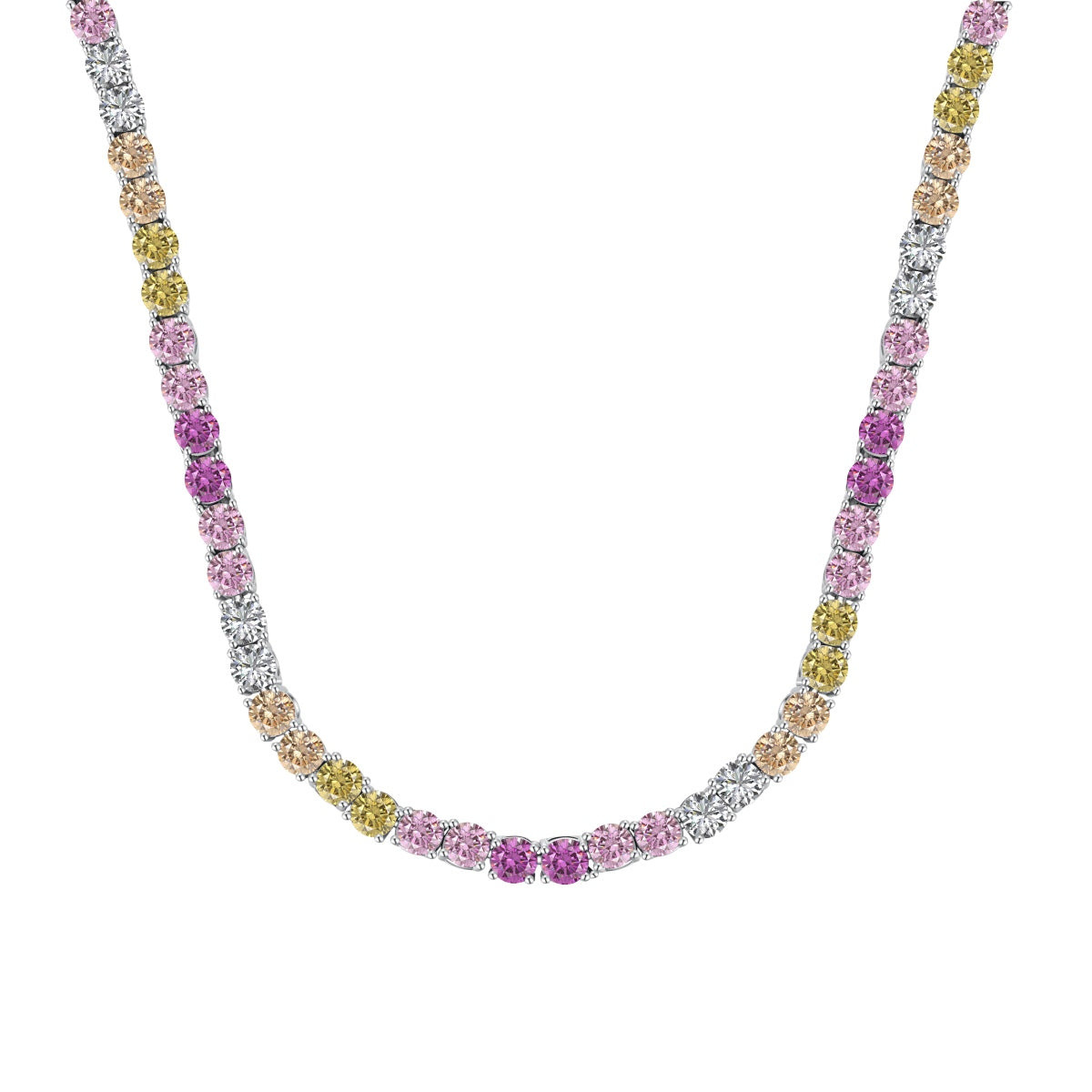 [Mirelle Jewelry]Delicate Colorful Tennis Necklace