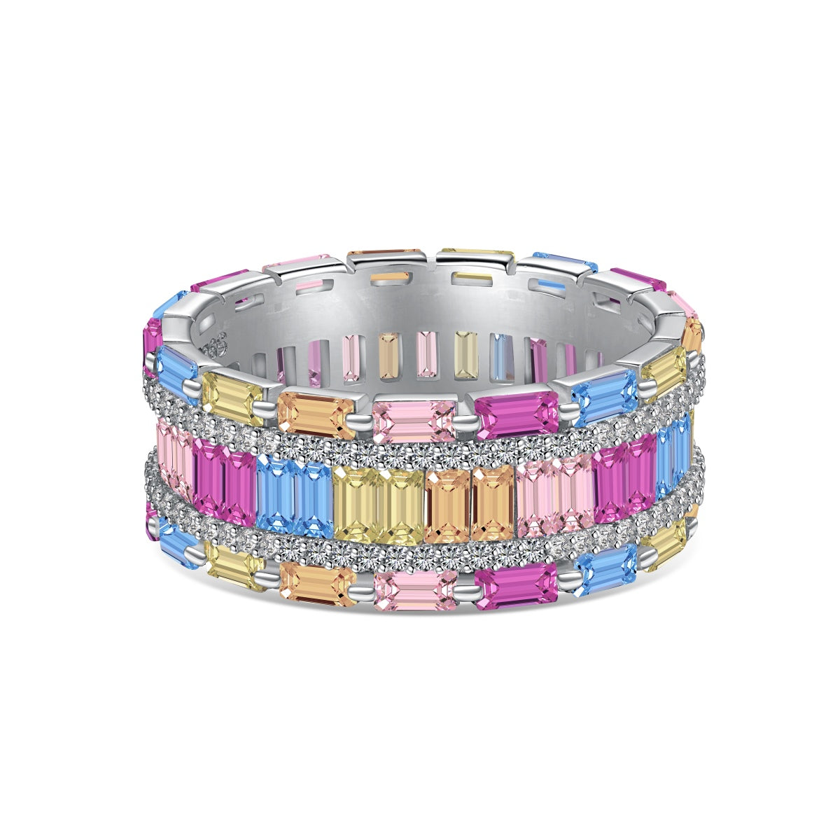 [Mirelle Jewelry]Dazzling Colorful Radiant Cut Party Ring