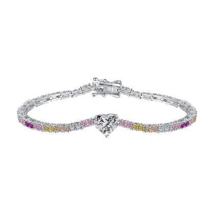 [Mirelle Jewelry]Delicate Romantic Heart Shape Lover Bracelet