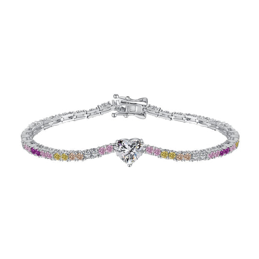 [Mirelle Jewelry]Delicate Romantic Heart Shape Lover Bracelet