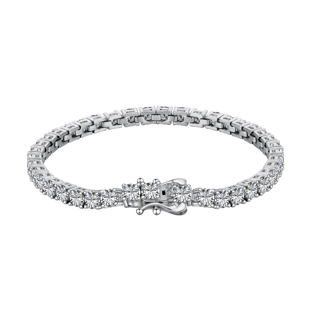 [Mirelle Jewelry]Luxurious Ornate Round Cut Tennis Bracelet