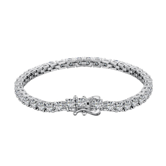 [Mirelle Jewelry]Luxurious Ornate Round Cut Tennis Bracelet