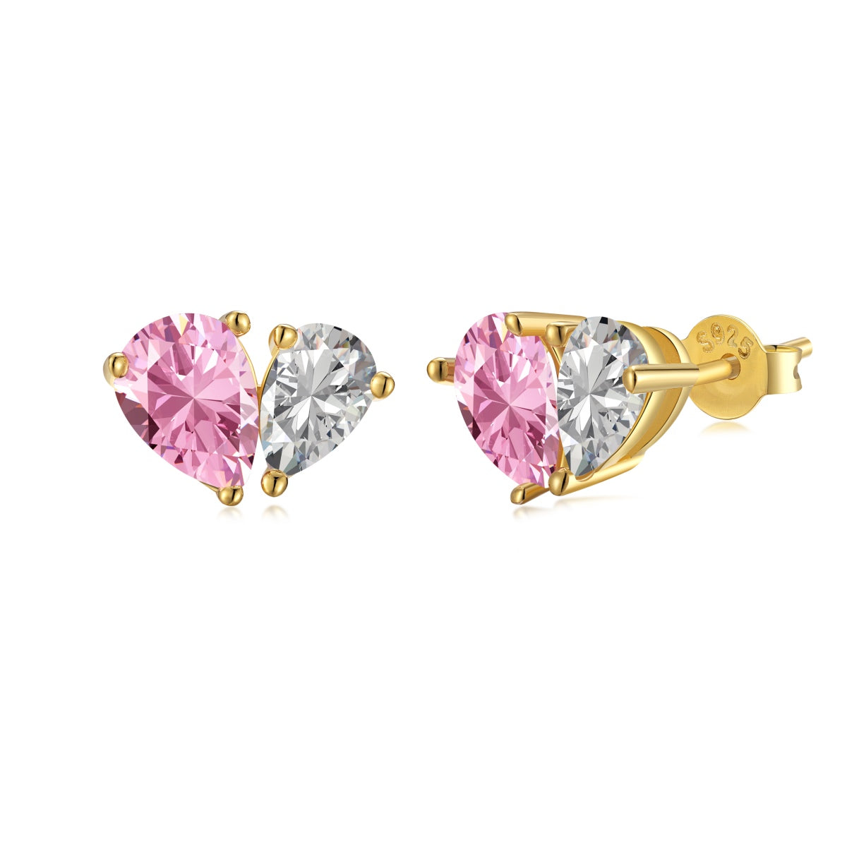 [Mirelle Jewelry]Dazzling Elegant Heart Cut Lover Earrings