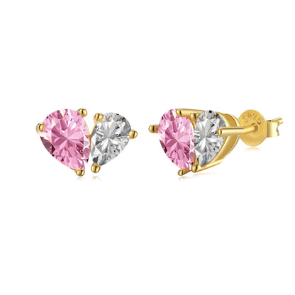 [Mirelle Jewelry]Dazzling Elegant Heart Cut Lover Earrings