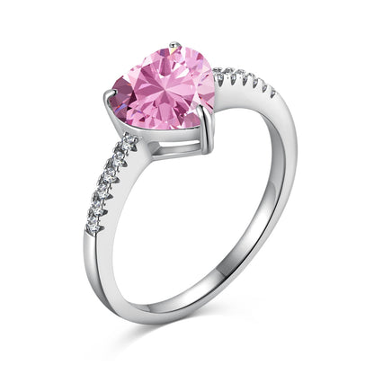 [Mirelle Jewelry]2.0 Carat Dazzling Lustrous Heart Cut Lover Ring