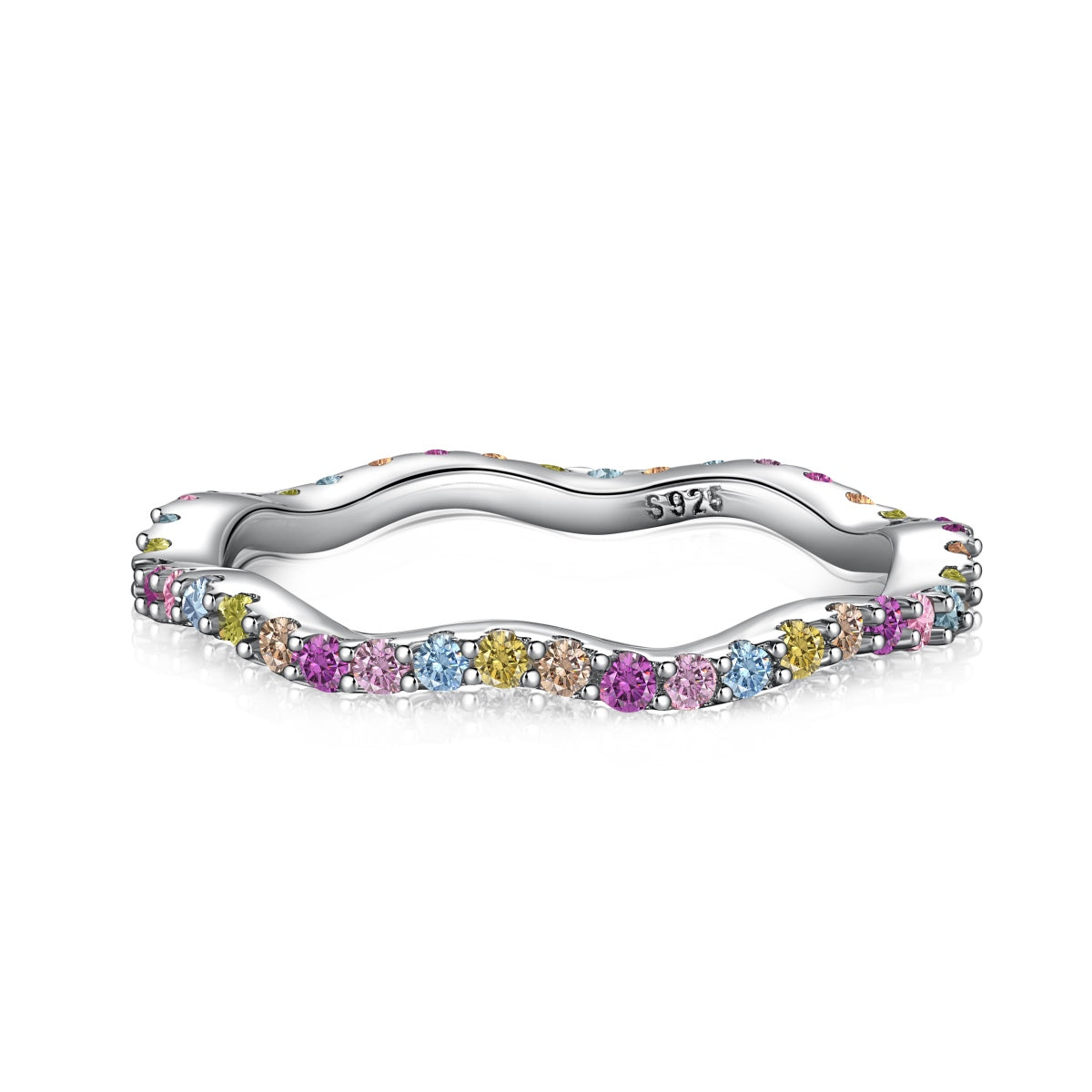 [Mirelle Jewelry]Dainty Colorful Round Cut Party Ring