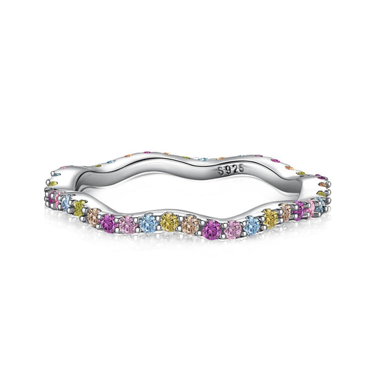[Mirelle Jewelry]Dainty Colorful Round Cut Party Ring