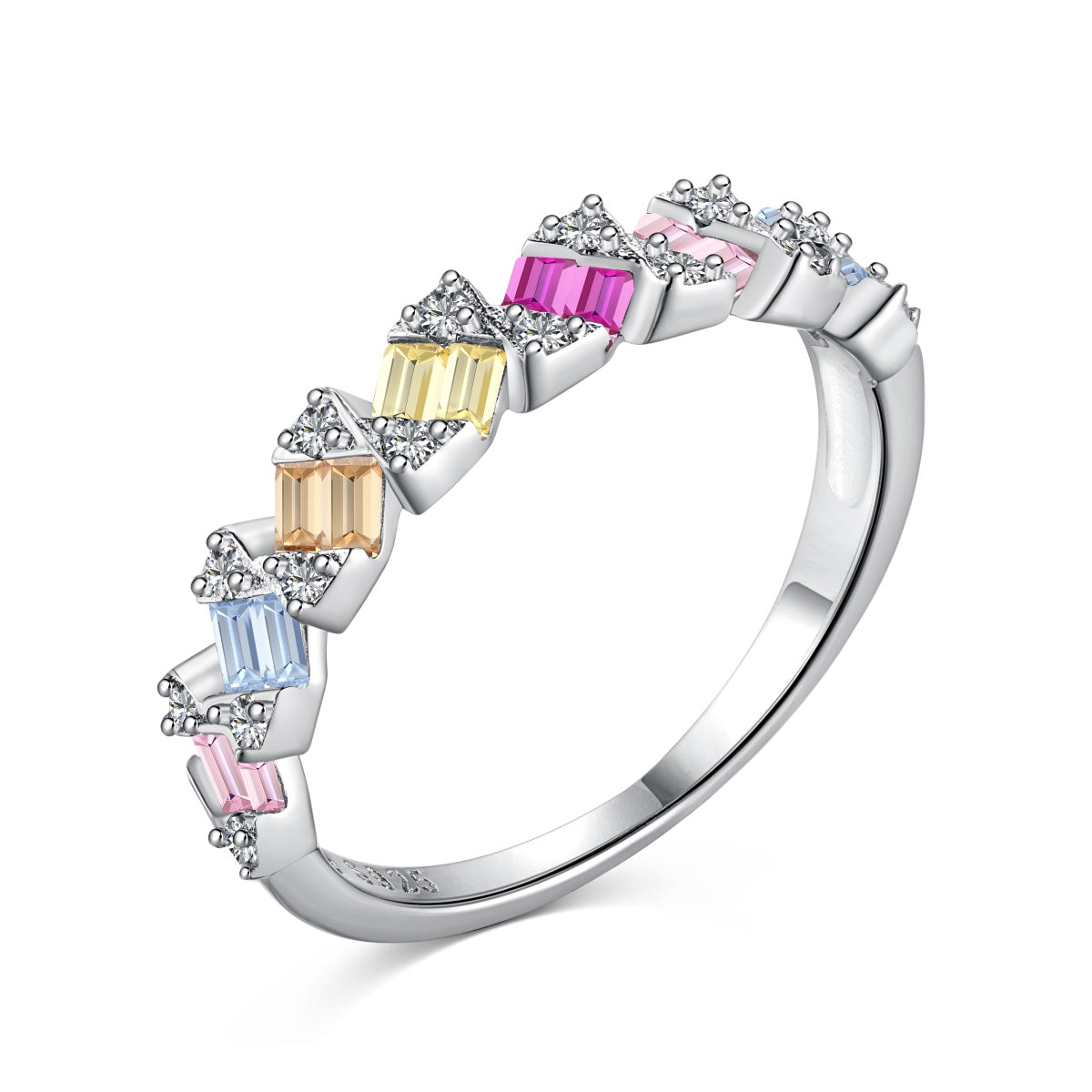 [Mirelle Jewelry]Delicate Vibrant Emerald Cut Daily Ring