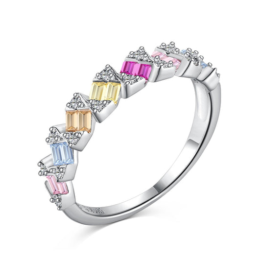 [Mirelle Jewelry]Delicate Vibrant Emerald Cut Daily Ring