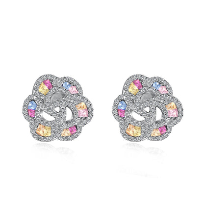 [Mirelle Jewelry]Exquisite Flower Shape Daily Earrings