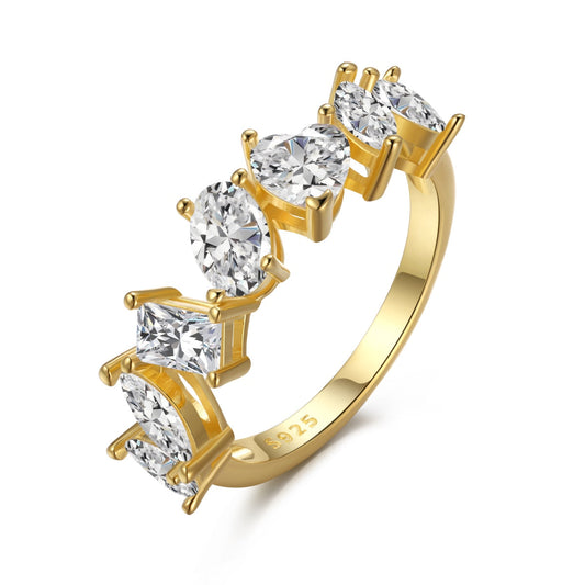 [Mirelle Jewelry]Delicate Multi Cut Ring