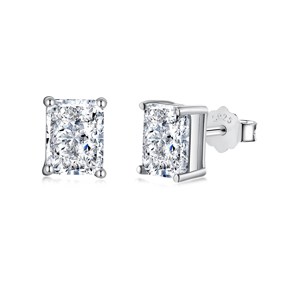 [Mirelle Jewelry]Radiant Luxurious Princess Cut Daily Earrings