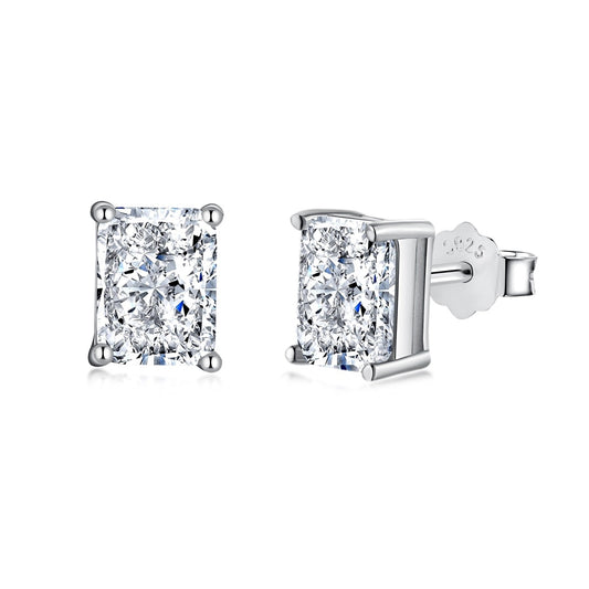 [Mirelle Jewelry]Radiant Luxurious Princess Cut Daily Earrings