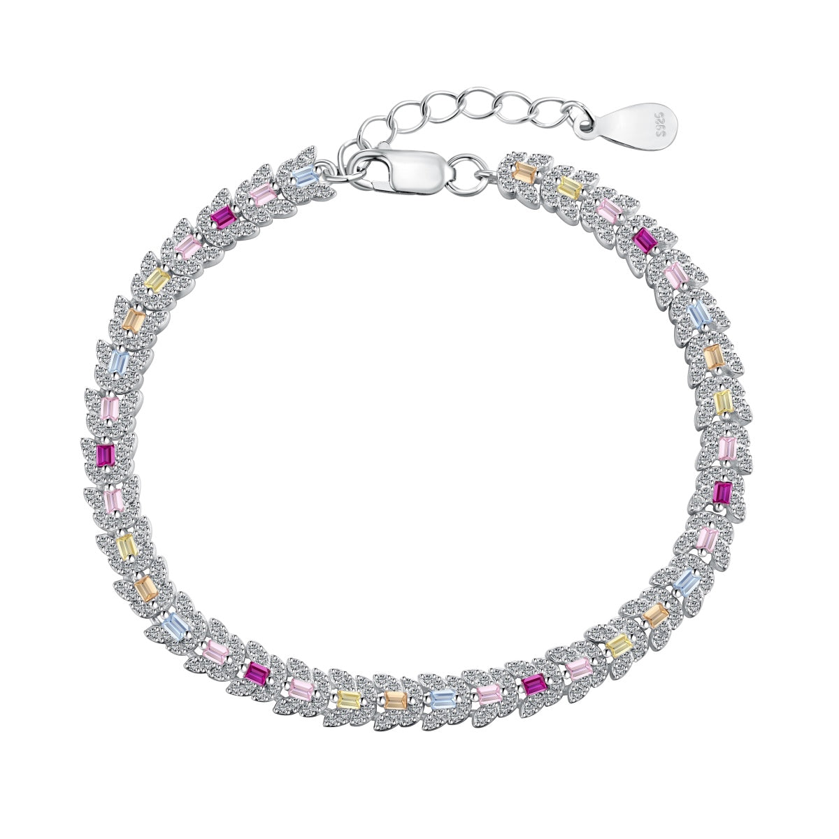 [Mirelle Jewelry]Delicate Colorful Multi Cut Daily Bracelet