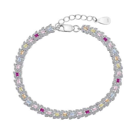 [Mirelle Jewelry]Delicate Colorful Multi Cut Daily Bracelet