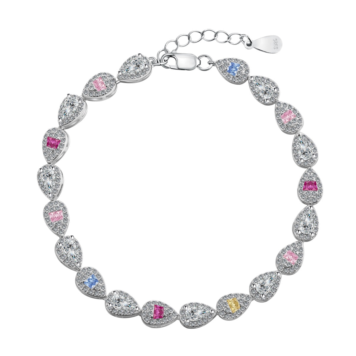 [Mirelle Jewelry]0.25 Carat Radiant Water Drop Shape Daily Bracelet