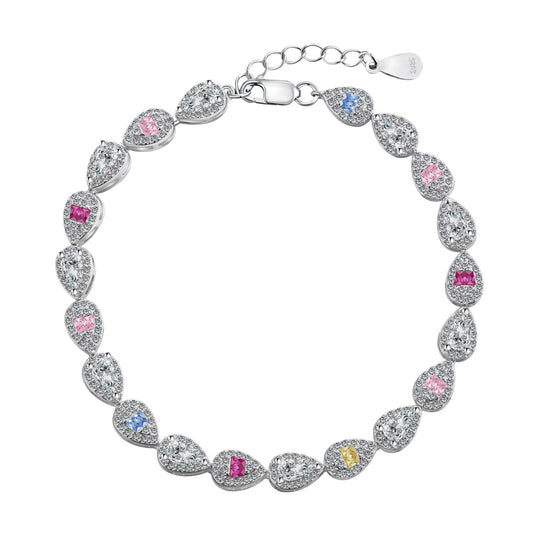 [Mirelle Jewelry]0.25 Carat Radiant Water Drop Shape Daily Bracelet