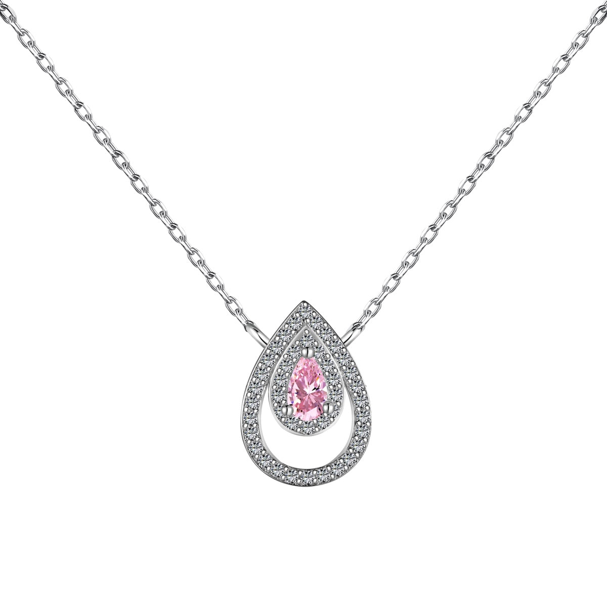 [Mirelle Jewelry]Sparkling Pear Cut Necklace