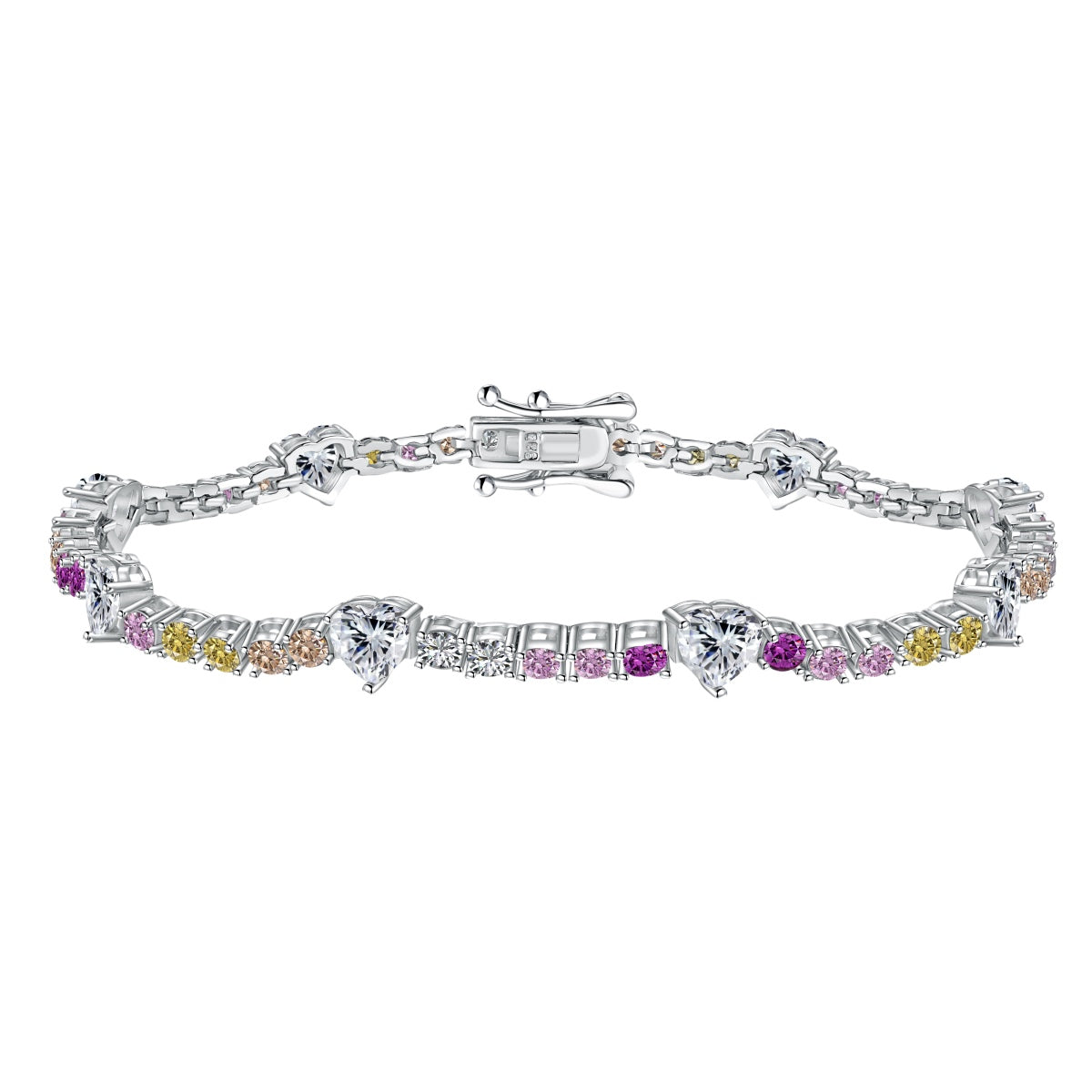 [Mirelle Jewelry]Romantic Heart Shape Round Cut Lover Bracelet