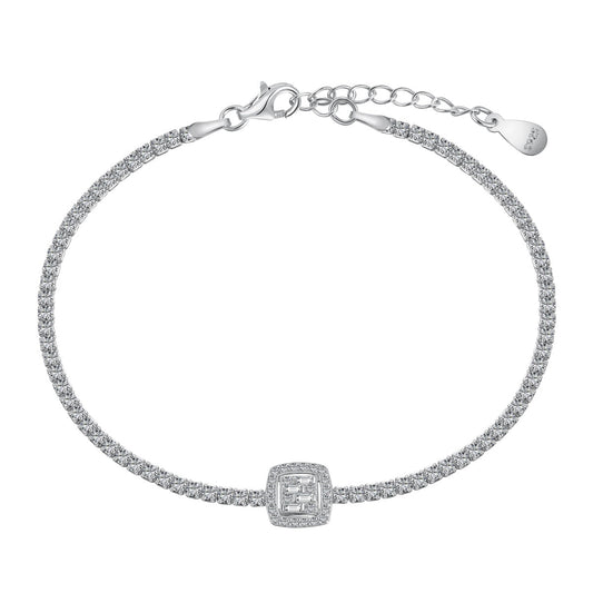 [Mirelle Jewelry]Luxurious Dazzling Square Shape Banquet Bracelet