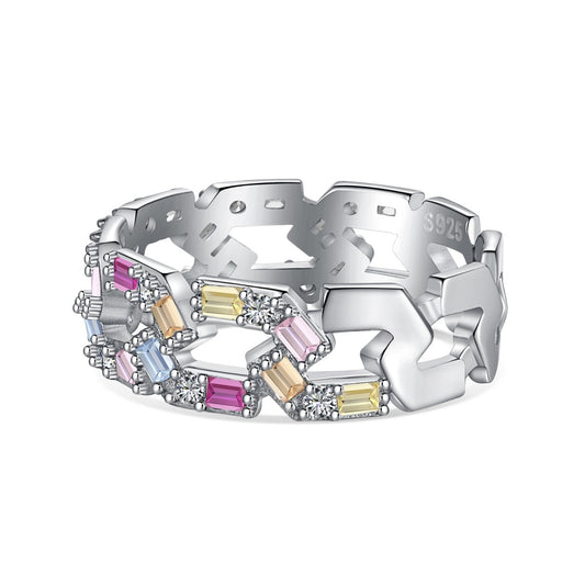 [Mirelle Jewelry]Sparkling Vibrant Emerald Cut Daily Ring