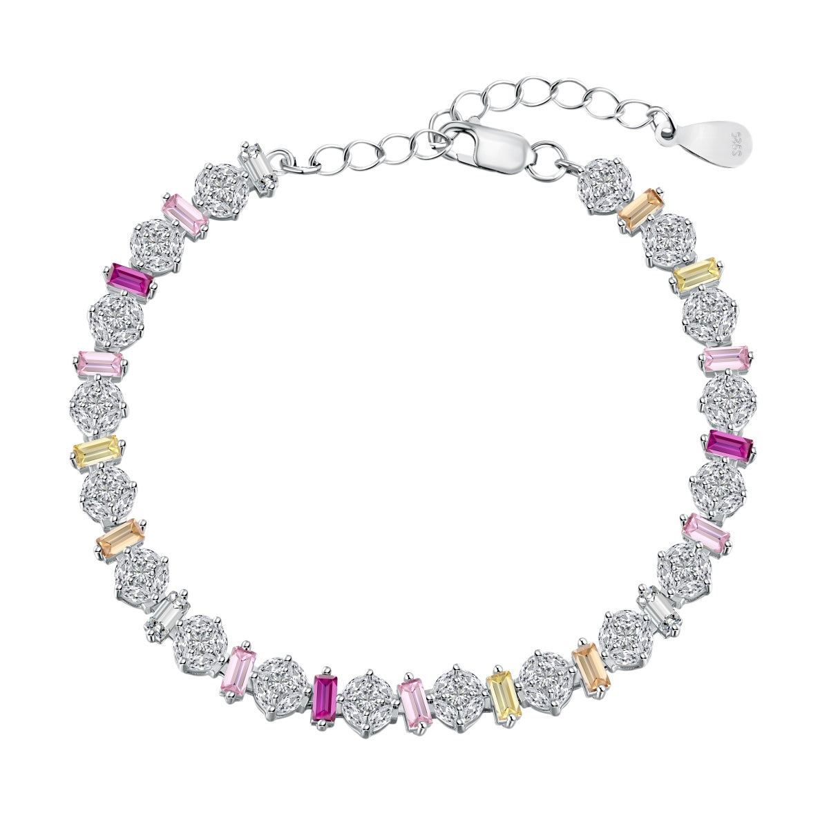 [Mirelle Jewelry]Radiant Colorful Round Shape Daily Bracelet