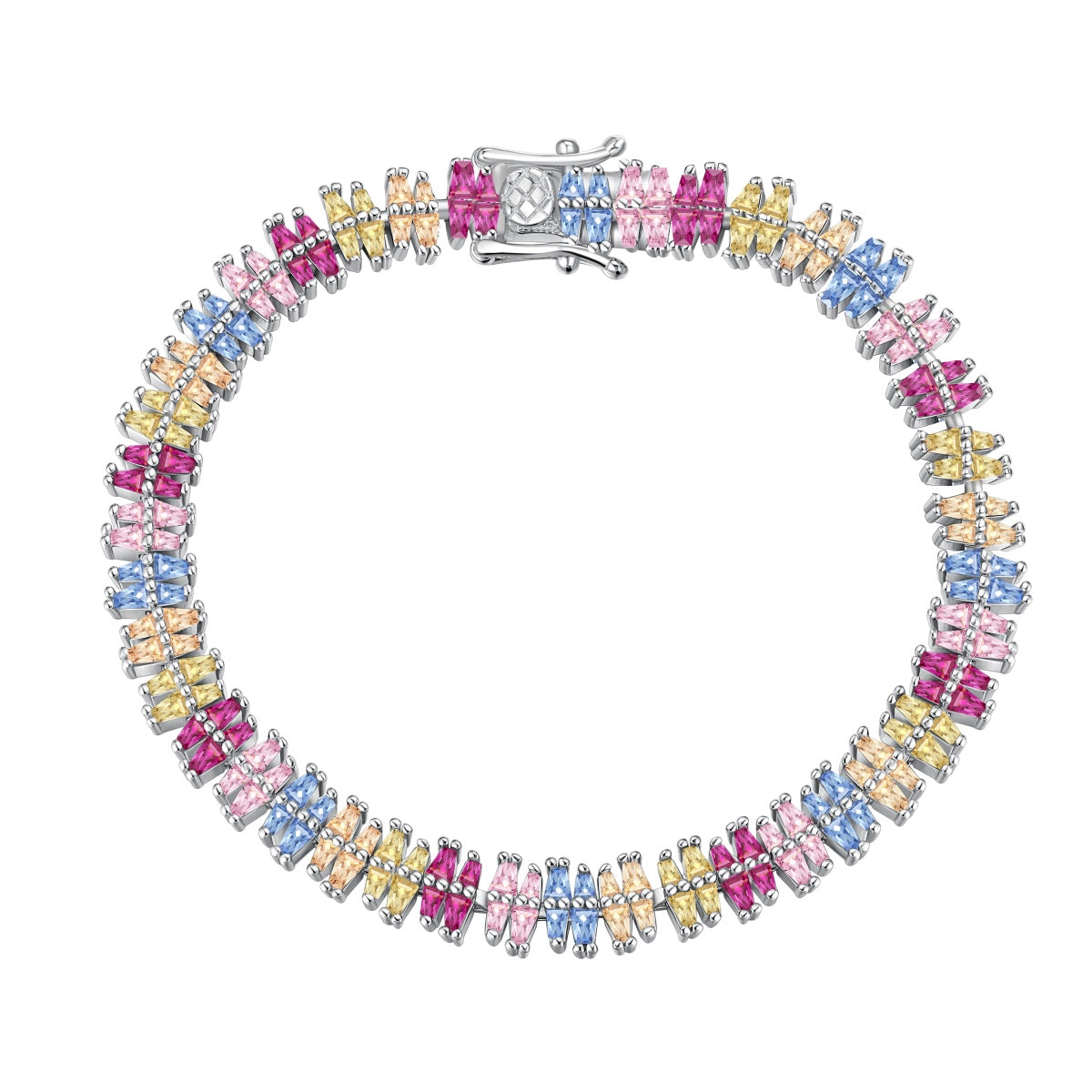 [Mirelle Jewelry]Sparkling Exquisite Multi Cut Party Bracelet