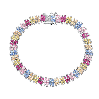 [Mirelle Jewelry]Sparkling Exquisite Multi Cut Party Bracelet