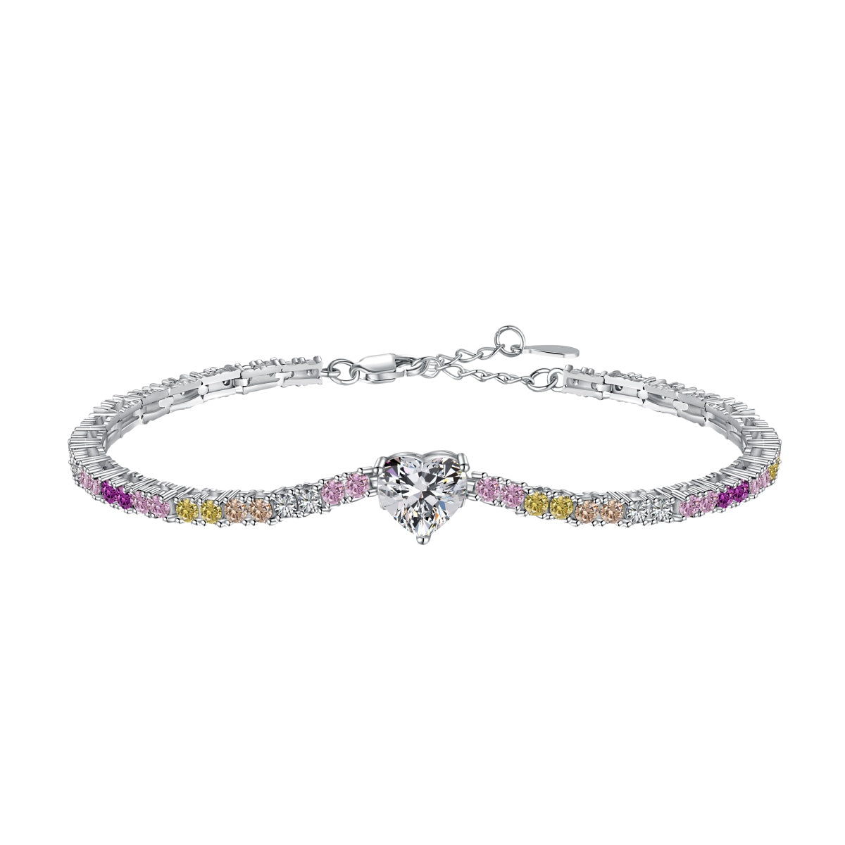 [Mirelle Jewelry]Delicate Romantic Heart Shape Lover Bracelet
