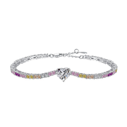 [Mirelle Jewelry]Delicate Romantic Heart Shape Lover Bracelet