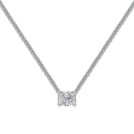[Mirelle Jewelry]4.0 Carat Elegant Radiant Cut Necklace