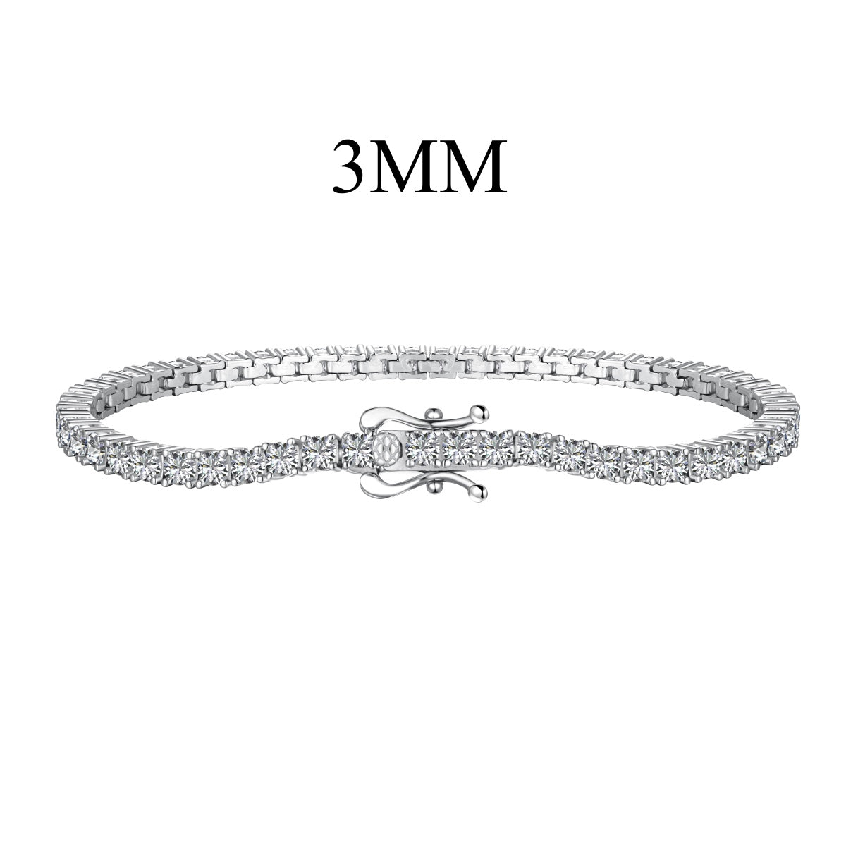 [Mirelle Jewelry]Dainty Charming Round Cut Tennis Bracelet