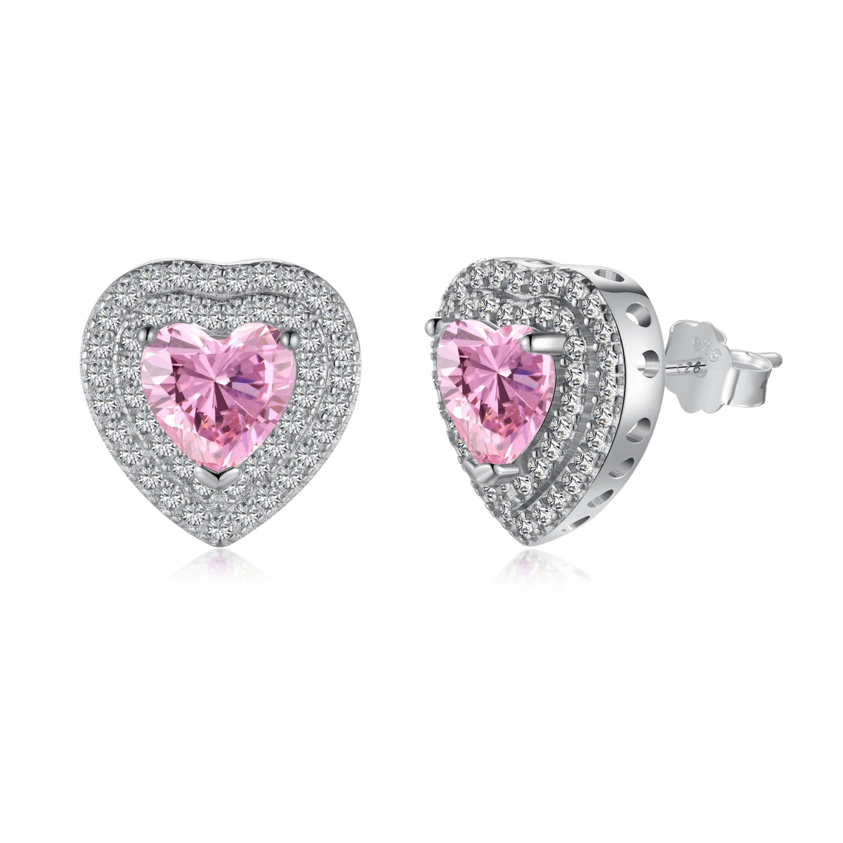 [Mirelle Jewelry]Dazzling Heart Shape Lover Earrings