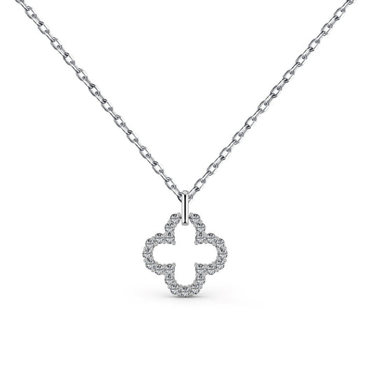 [Mirelle Jewelry]Four-Leaf Clover Hollow Design Exquisite Necklace