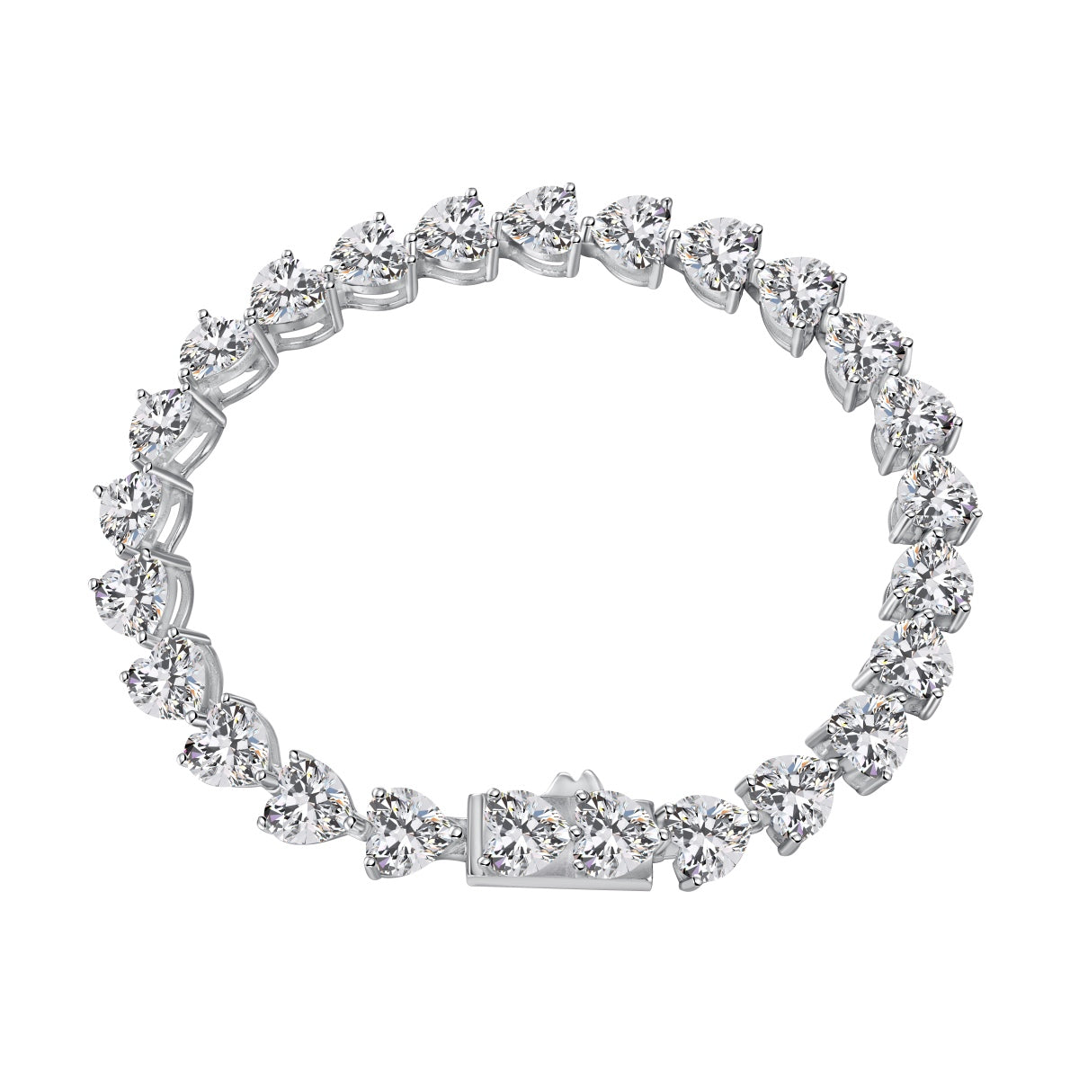 [Mirelle Jewelry]0.75 Carat Elegant Romantic Heart Shape Lover Bracelet
