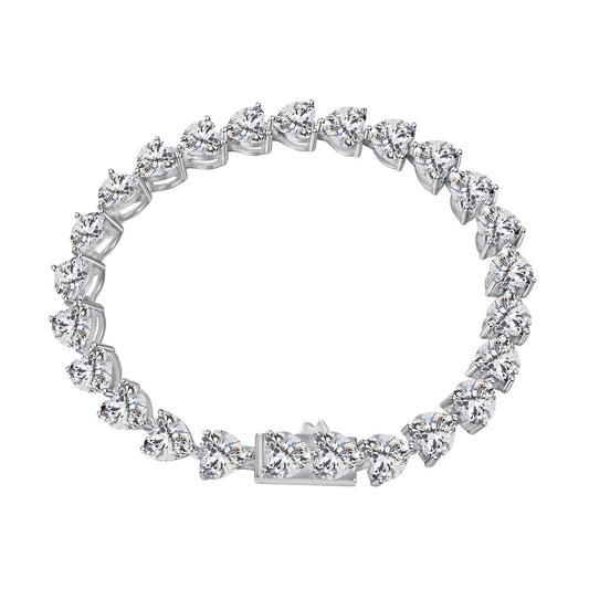 [Mirelle Jewelry]0.75 Carat Elegant Romantic Heart Shape Lover Bracelet