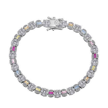 [Mirelle Jewelry]Dazzling Radiant Multi Cut Daily Bracelet
