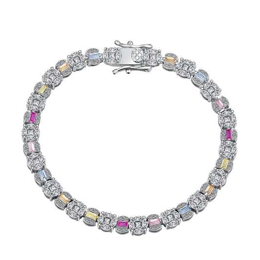 [Mirelle Jewelry]Dazzling Radiant Multi Cut Daily Bracelet