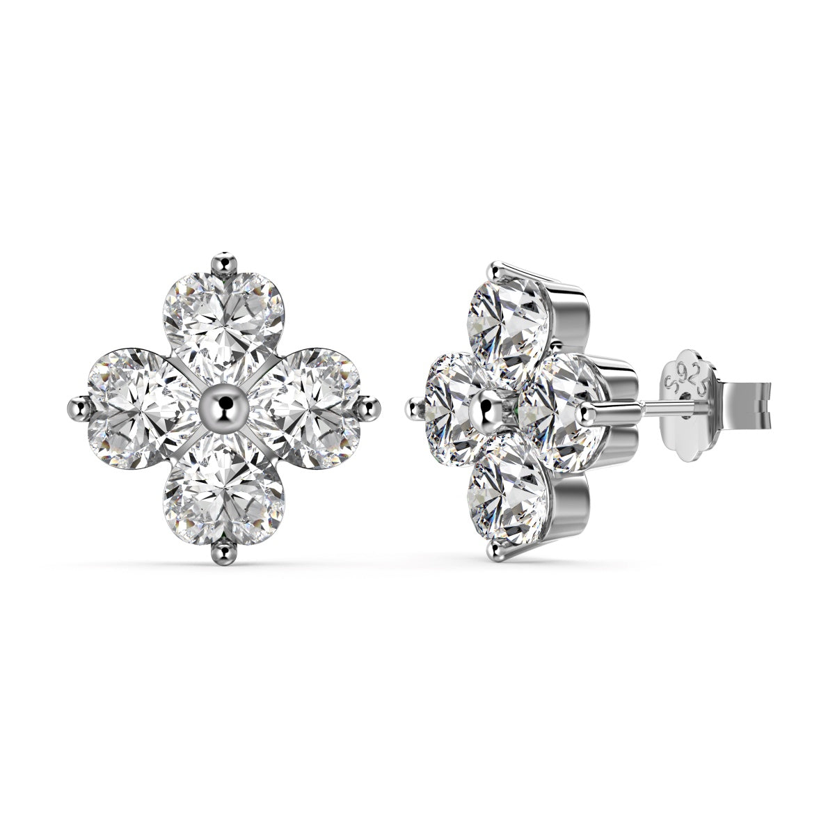 [Mirelle Jewelry]Four-Leaf Clover Ball Earrings
