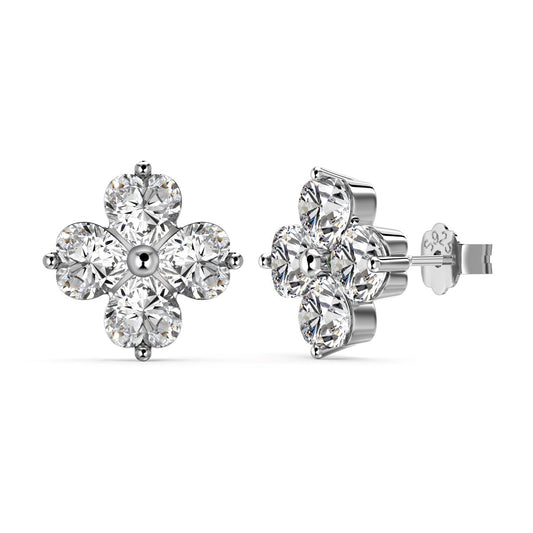 [Mirelle Jewelry]Four-Leaf Clover Ball Earrings
